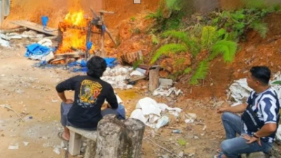Polisi Tutup Tambang Emas Ilegal di Solok Selatan